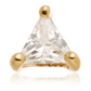 Internal Gold Gem Triangle Attachment -  Cartilage Earrings