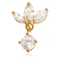 Marquise Attachment With Hanging Gem - Cartilage Earring