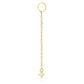 9ct Yellow Gold Hanging Gem Chain Earring Charm featuring a delicate chain with gemstones, available at Ella Ray Jewellery