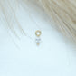 Solid 9ct Yellow Gold Marquise Jewel Earring Charm featuring a marquise-cut gemstone, available at Ella Ray Jewellery