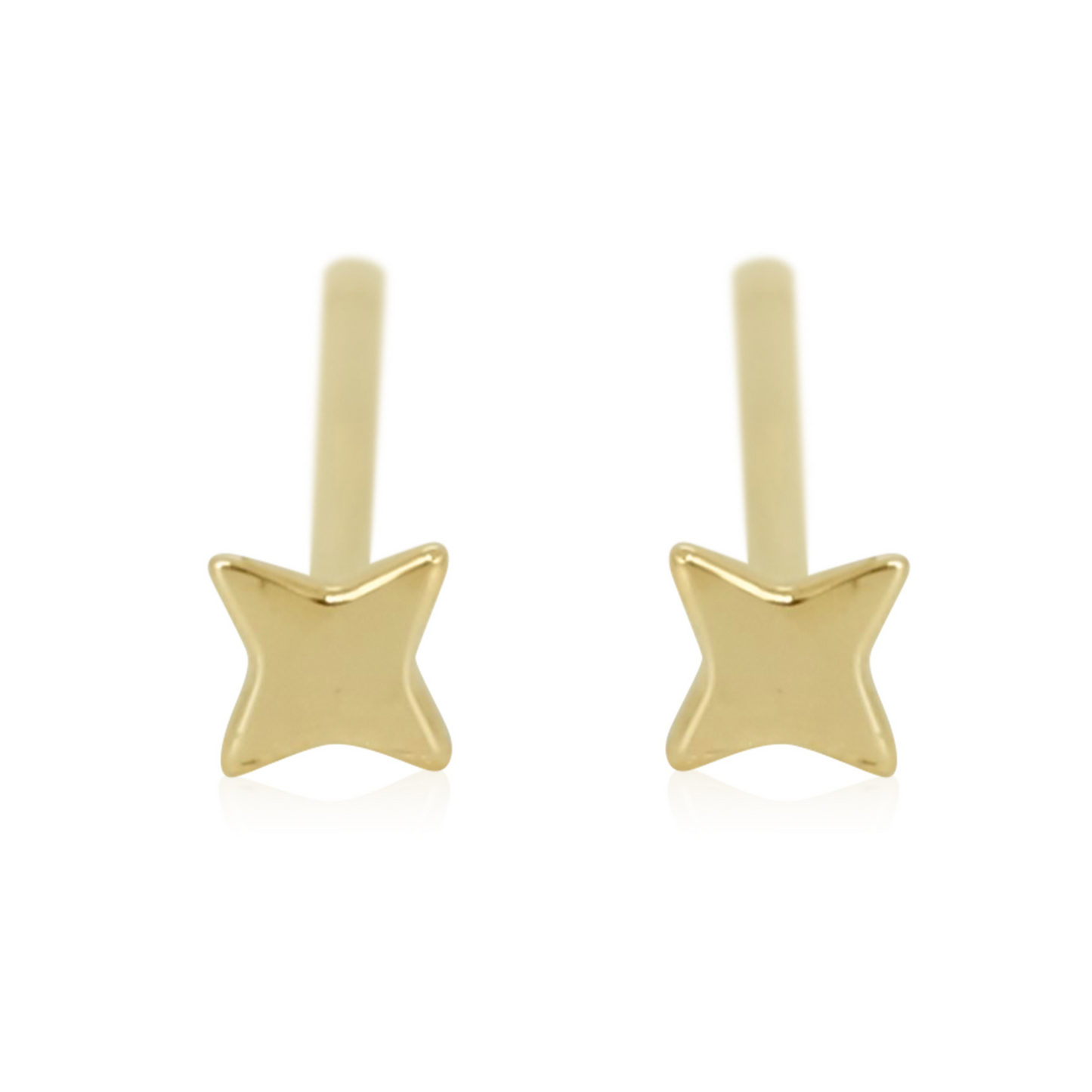 14ct Starlight Stud Earrings from Ella Ray Jewellery: Chic stud earrings crafted from 14ct gold, designed with a starlight motif for a celestial-inspired look, adding a touch of whimsical charm and elegance to your attire.